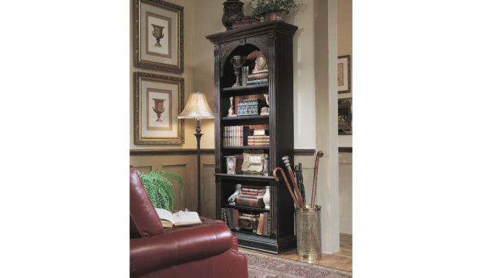 black bookcase