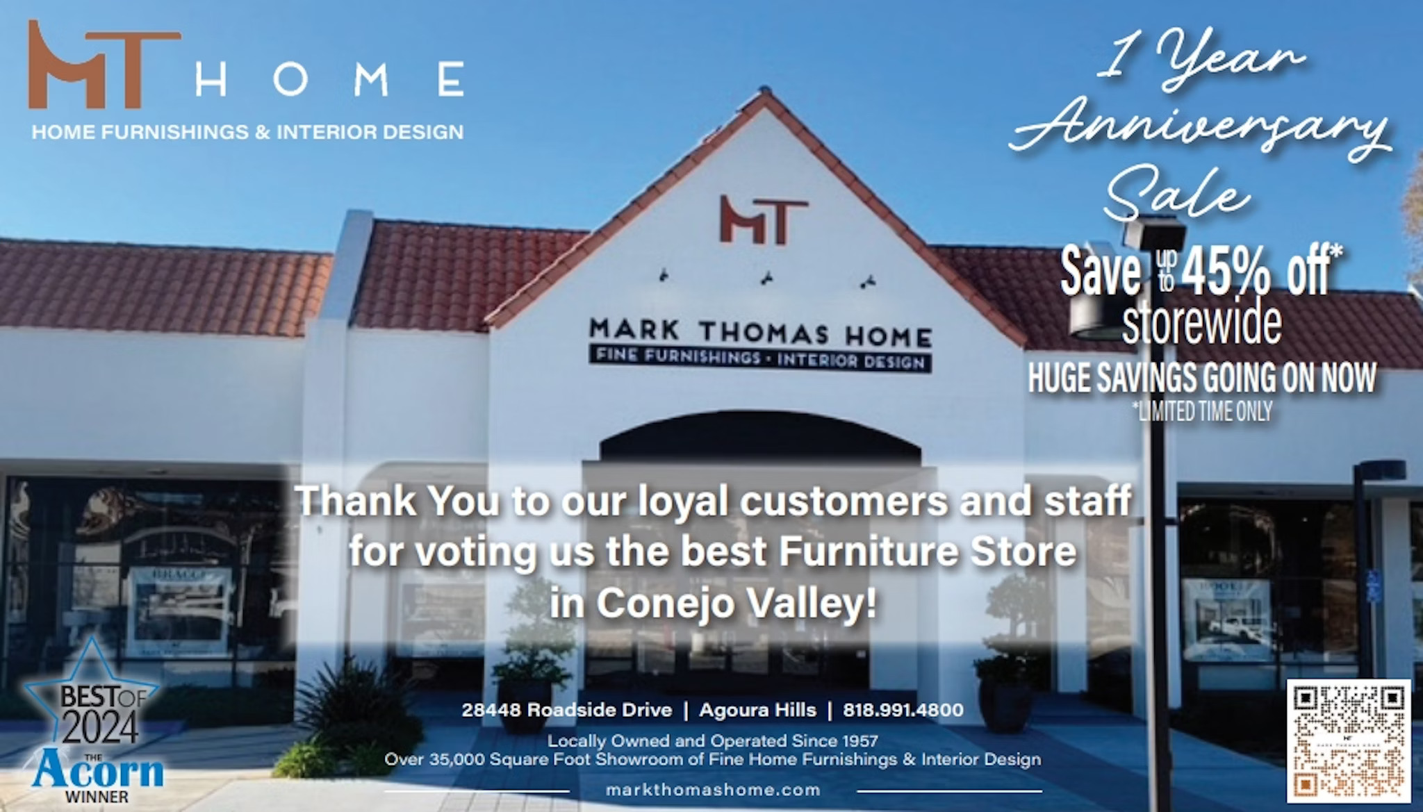  Best Furniture Store in Conejo Valley by The Acorn’s Readers’ Choice Awards